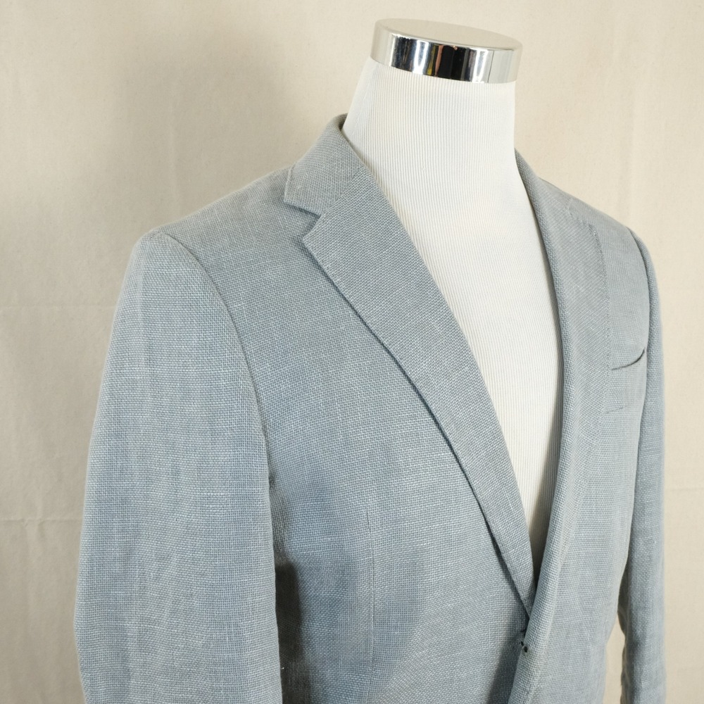 Rodd & Gunn Small Sport Coat Linen Blend Gray Knit Two Button Double Vented